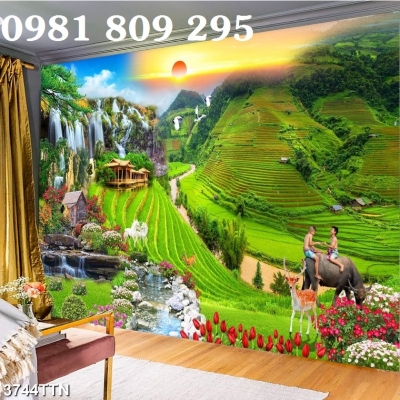 Tranh phong cảnh , gạch tranh 3d phong cảnh chiều sâu