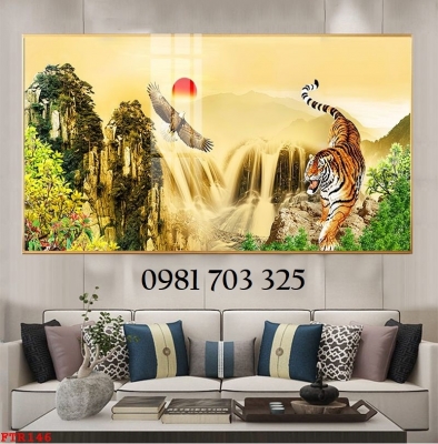 Gạch tranh phong thủy con hổ