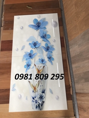 gạch tranh bình hoa 3d ốp tường
