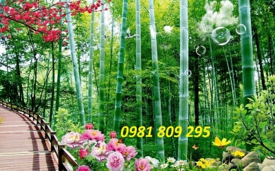 gạch tranh 3d treo tường mẫu thác nước