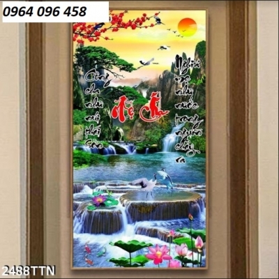 Tranh gạch 3d ốp tường khổ đứng - MCB64