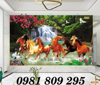 Mã đáo thành công - tranh gạch 3d ngựa ốp tường