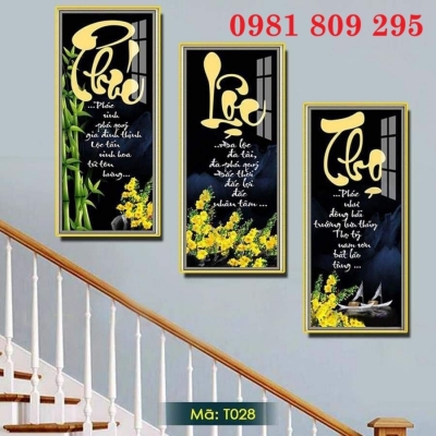 Gạch trang trí 3d phúc lộc thọ HN1191