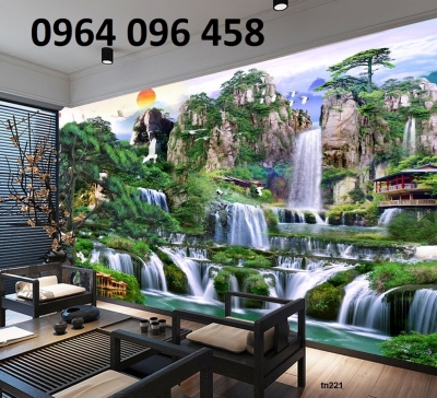 Tranh phong thủy phòng khách - tranh gạch 3d ốp tường - DSS33