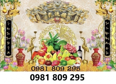 Tranh 3D gạch ốp tường bàn thờ đẹp HDN838
