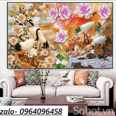 Tranh gạch 3d trang trí phòng khách - VBN89