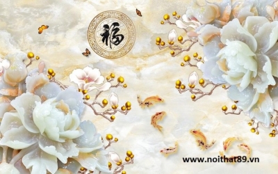 gạch tranh 3d trang trí phòng khách - 78DD