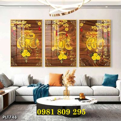 Tranh gạch chữ phúc lộc thọ HN9292