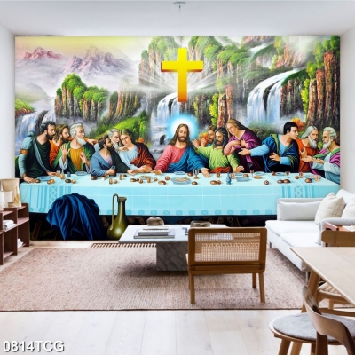 Gạch tranh 3D hình công giáo trang trí