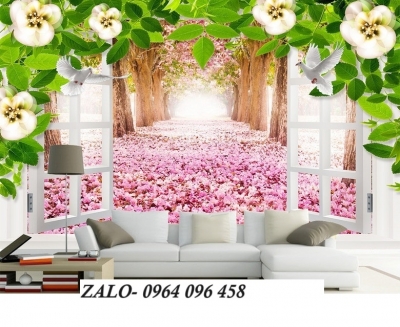Tranh gạch 3d ốp tường tranh cửa sổ - MCV63