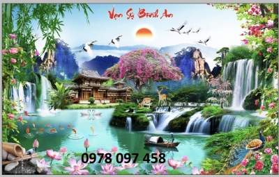 Tranh phong cảnh đẹp - tranh gạch