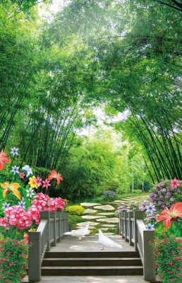 Tranh gạch ốp tường 3d tranh tre trúc - 765CBB
