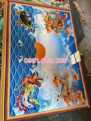 Tranh gạch long ly quy phụng 3d