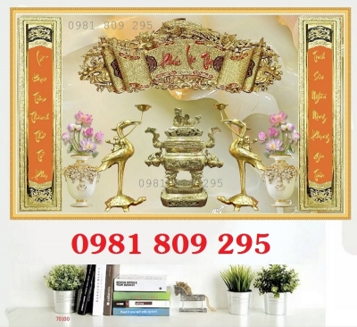 Gạch tranh 3d trang trí phòng thờ