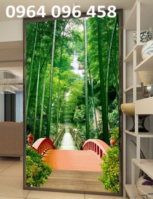 Gạch tranh 3d ốp phong thủy phong khách - 876Q