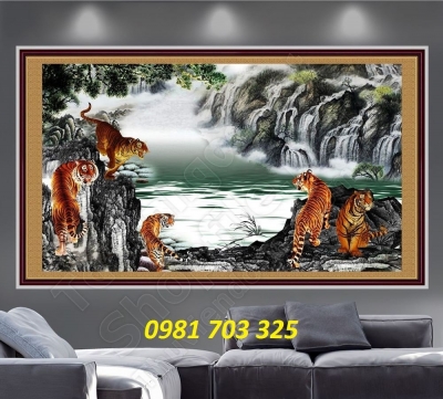 Tranh gạch 3d hổ sơn lâm