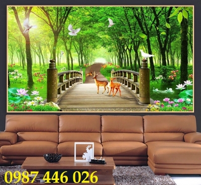 Tranh gach phong cảnh 3d đẹp HP9282