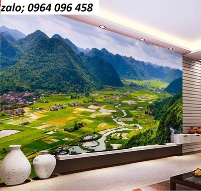 Mẫu tranh gạch 3d ốp tường phòng khách đẹp - 66XY