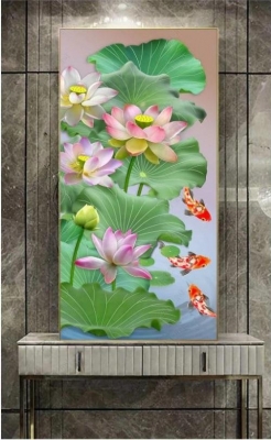 Tranh gạch khổ đứng- gạch men 3D ốp tường