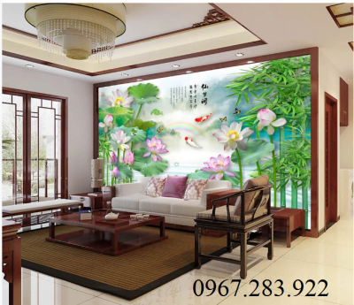 Tranh 3D- Tranh hoa sen