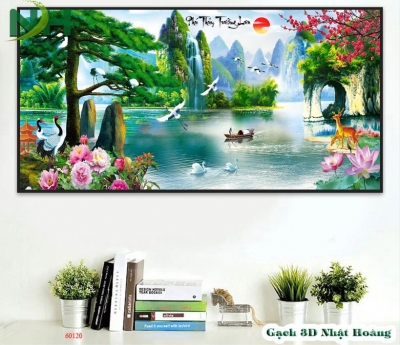 Tranh gạch 3d sơn thủy hữu tình - 666SB