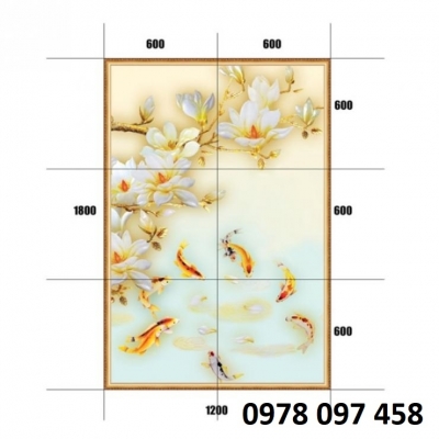 Gạch tranh 3D - tranh cây kim tiền tài lộc