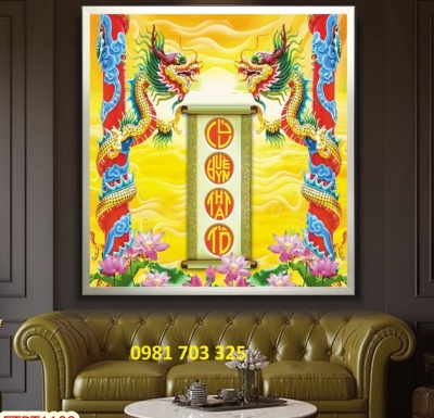 tranh gạch 3D ốp tường, tranh phòng thờ