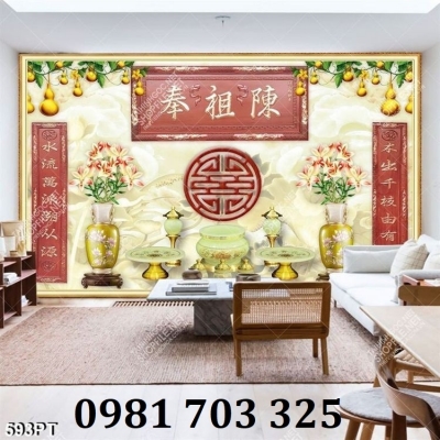 Gạch men dán tường phòng thờ
