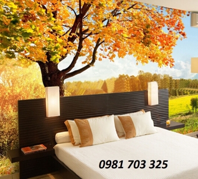 Gạch tranh ốp tường phòng ngủ