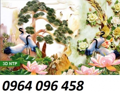 gạch tranh 3d tùng hạc - AN66
