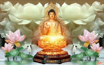 tranh phòng thờ, tranh gạch Phật Giáo ốp tường