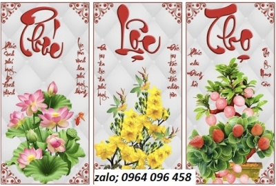 Tranh gạch 3d phúc lộc thọ - XBV64