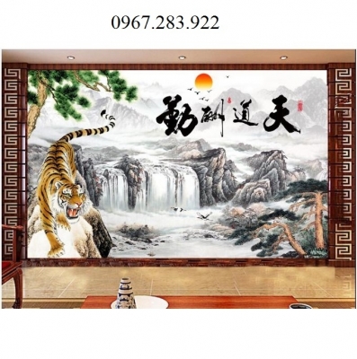 Tranh 3D- Tranh gạch hổ rừng
