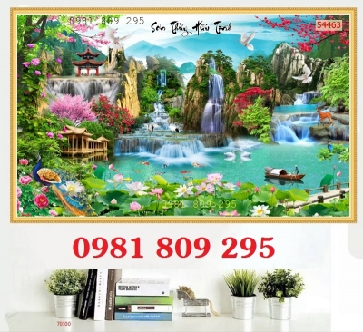 Gạch tường, tranh gạch men thác nước