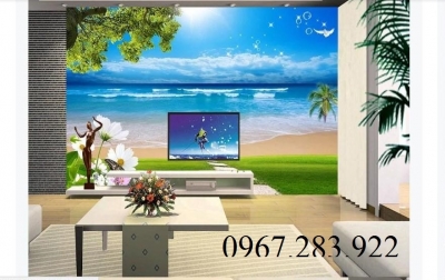 Tranh phong cảnh biển 3D ốp tường