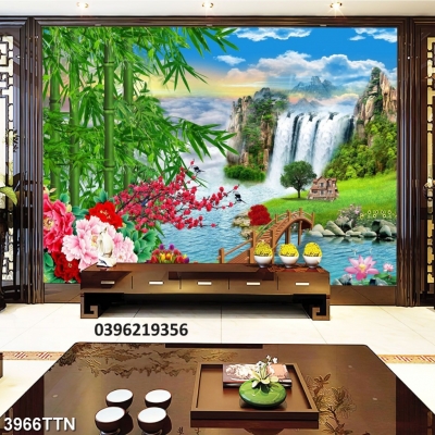 Tranh thác nước trang trí
