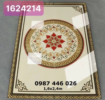 Gạch thảm bông đỏ lát hiên 1600x2400mm