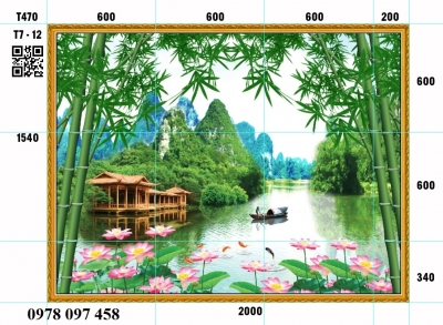 Tranh phòng khách -tranh gạch