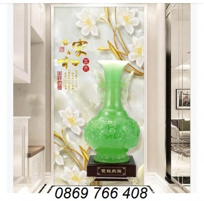 Tranh bình hoa-tranh gạch men