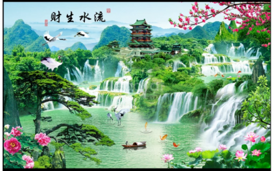 Tranh 3d - tranh gạch 3d phong cảnh - 566CP