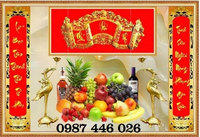 Tranh gạch phòng thờ HP2833