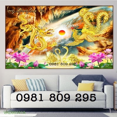 Gạch tranh rồng phụng JH654