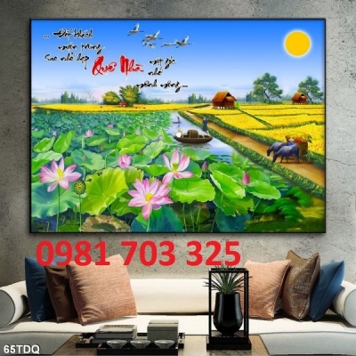 Tranh gạch men phong cảnh- tranh đồng quê