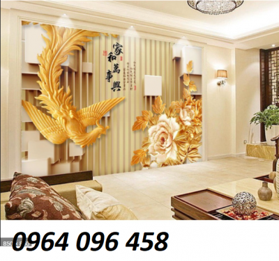 Tranh gạch 3d rồng phượng - NBM8