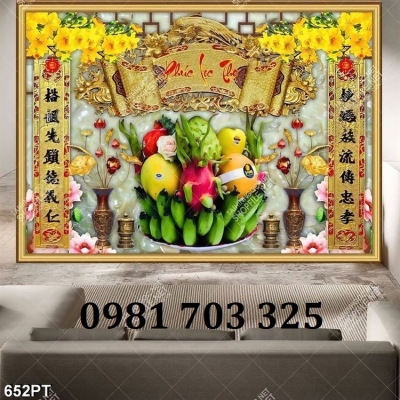 Tranh gạch đẹp trang trí phòng thờ