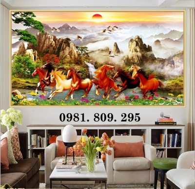 Tranh 3d ngựa , gạch tranh , tranh gạch