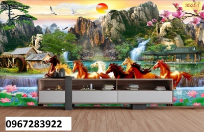 Tranh gạch đẹp trang trí ngựa mã đáo