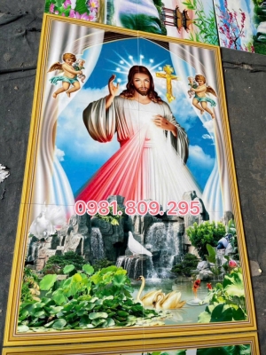 Tranh gạch trang trí 3d công giáo chúa