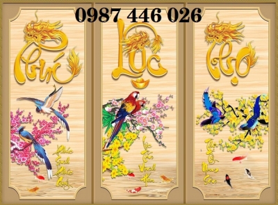 Gạch tranh chữ Phúc Lộc Thọ