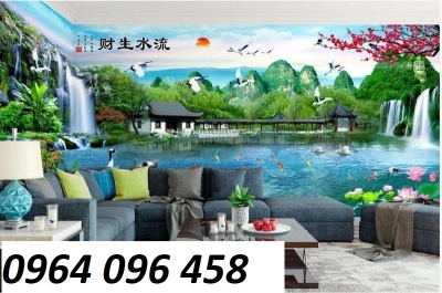 Tranh cảnh đồng quê - tranh gạch 3d đồng quê - 6433XP
